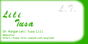 lili tusa business card